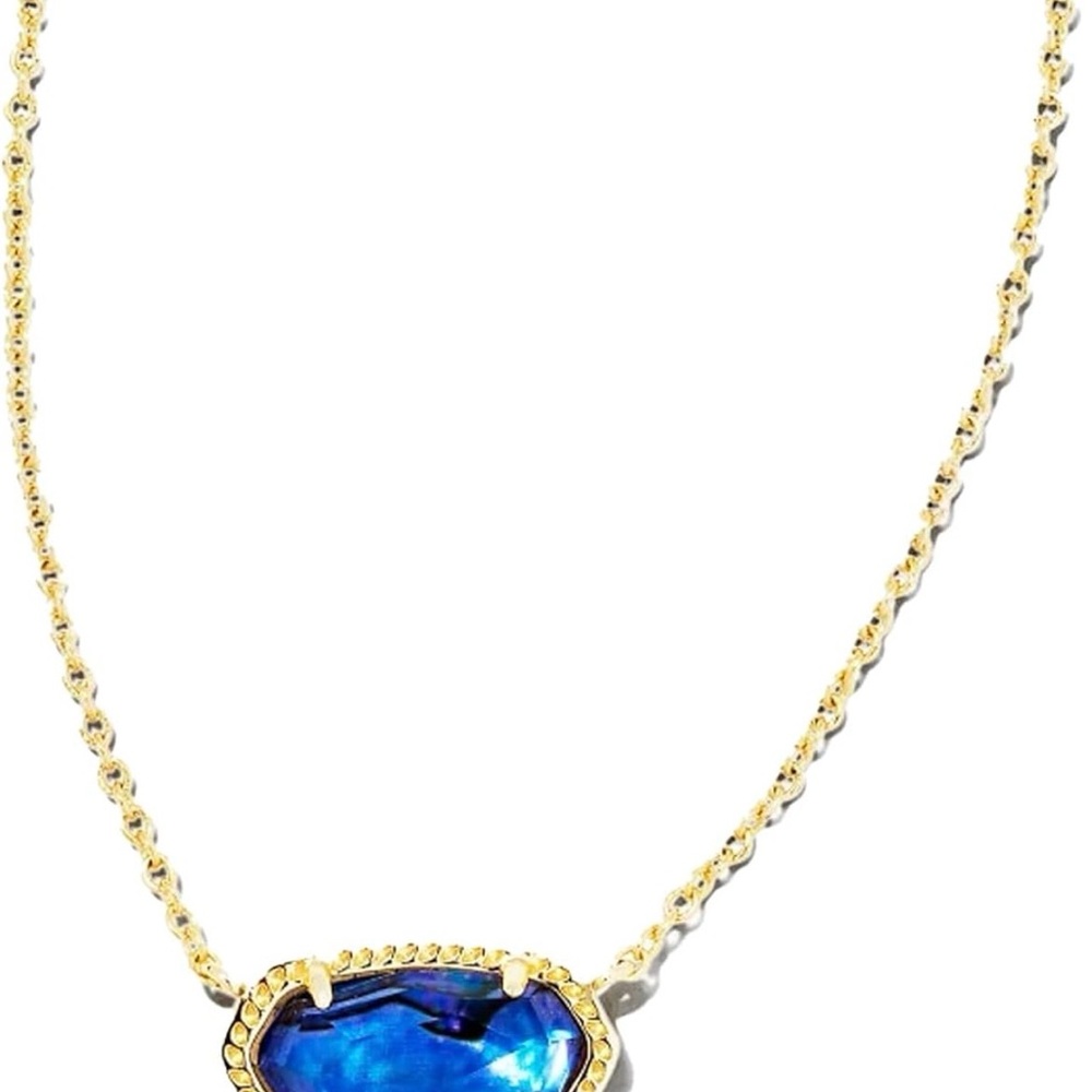 Elegant Blue and Gold Necklace